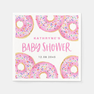 Servilleta De Papel Dulces de Agua Rosa Baby Shower