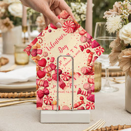 Servilleta De Papel Dulces de Caramelo Retro Fiesta de San Valentín
