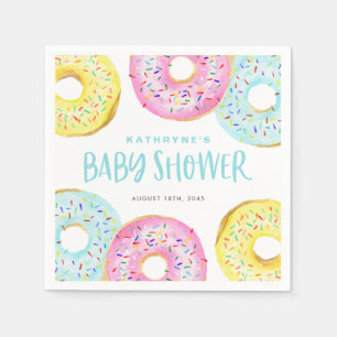 Servilleta De Papel Dulces Donas con Sprinkles Pastel para Baby Shower