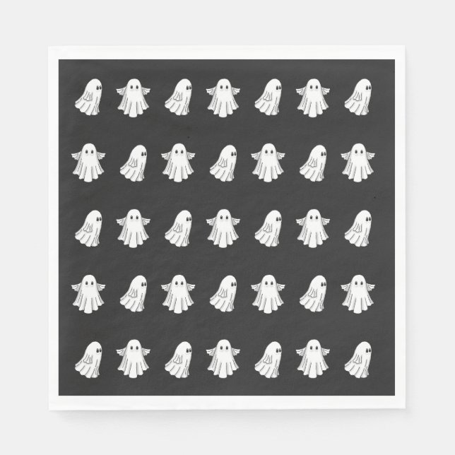 Servilleta De Papel Dulces fantasmas de Halloween (Anverso)
