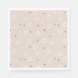 Servilleta De Papel Dulces Margaritas Florales Flores y Verdor