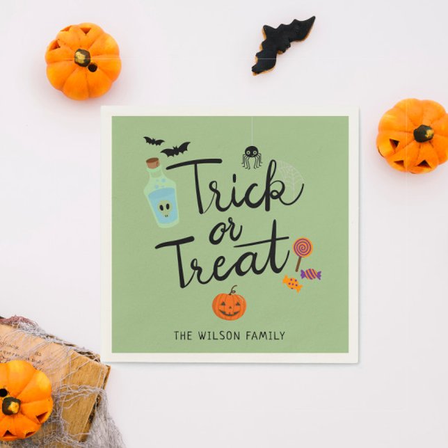Servilleta De Papel Dulces o trucos de Halloween (Subido por el creador)