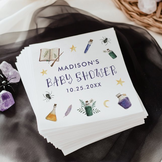 Servilleta De Papel Dulces Pociones Mágicas Baby Shower de Halloween (Subido por el creador)