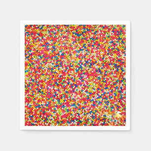 Servilleta De Papel Dulces Sprinkles de Arcoíris Colorido Torta Gallet