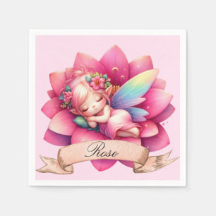 Servilleta De Papel Dulces sueños de hada durmiente linda y caprichosa