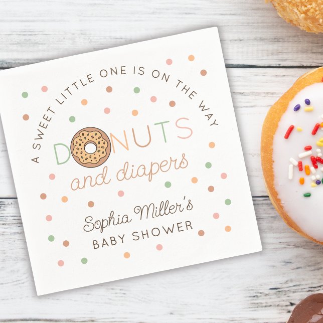 Servilleta De Papel Dulces y Pañales Fiesta de Bebé Personalizada (Subido por el creador)