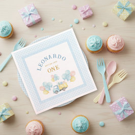 Servilleta De Papel Dump Truck First Birthday Boy