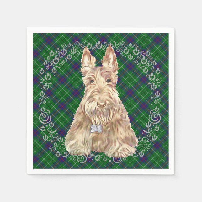 Servilleta De Papel Duncan Tartan Scottie (Anverso)