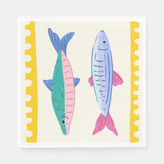 Servilleta De Papel Dúo de Sardinas