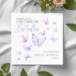 Servilleta De Papel Duración De Las Mariposas | Lavender Bridal Shower