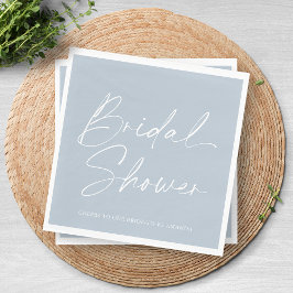 Servilleta De Papel Duste Blue Bridal Shower Napkin