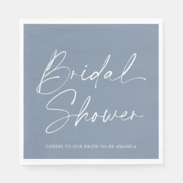 Servilleta De Papel Duste Blue Bridal Shower Napkin