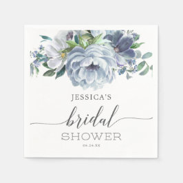 Servilleta De Papel Duste Blue Bridal Shower Napkins