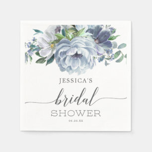 Servilleta De Papel Duste Blue Bridal Shower Napkins