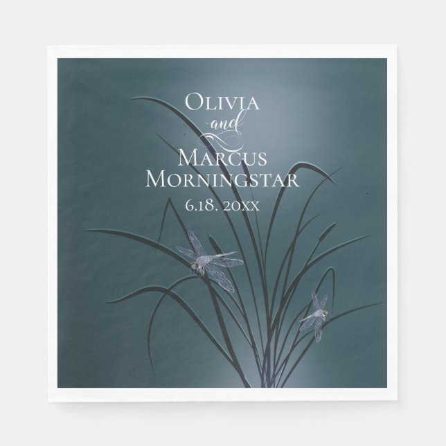 Servilleta De Papel Duste Dragonfly Verde azulado (Anverso)