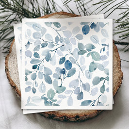 Servilleta De Papel Duste Navidades azules servilletas con hojas de ac