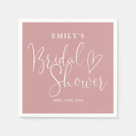Servilleta De Papel Duste Rosa de caligrafía rosada de escritura rosa 