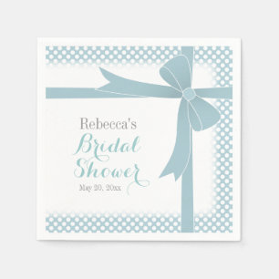Servilleta De Papel Duste Verde azulado Bow Bridal Shower