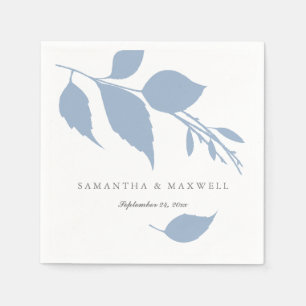 Servilleta De Papel Dusty Blue Boda Tema Cocktail Napkins