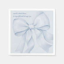 Dusty Blue Bow Bridal Shower Elegante