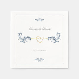 Servilleta De Papel Dusty Blue Classic Boda