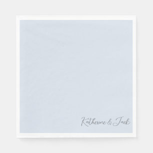 Servilleta De Papel Dusty Blue Custom Names Napkins Luncheon