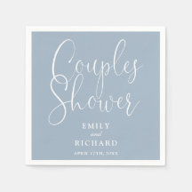 Dusty Blue Elegant Couples Bridal Weddal Shower