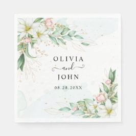 Servilleta De Papel Dusty Blue Eucalyptus Greenery Suculento Boda