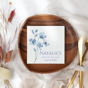 Servilleta De Papel Dusty Blue Flor Silvestre Ducha de Novia Personali