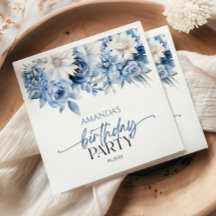 Dusty Blue Floral Flowday Party