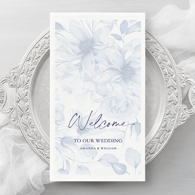 Servilleta De Papel Dusty Blue Guest Tower - Bienvenida (Subido por el creador)