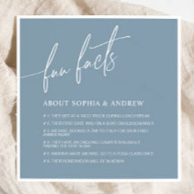 Dusty Blue Minimalista Fun Hacts Boda Napkins