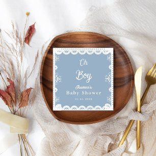 Servilleta De Papel Dusty Blue niño mexicano ducha de bebé papel picad