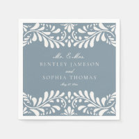 Dusty Blue Talavera Tile Boda de Fiesta Español
