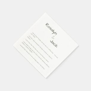 Servilleta De Papel Dusty Green Casual Escritura a mano Diversos Hecho