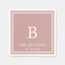 Servilleta De Papel Dusty Rosa Boda personalizado Cocktail Napkins