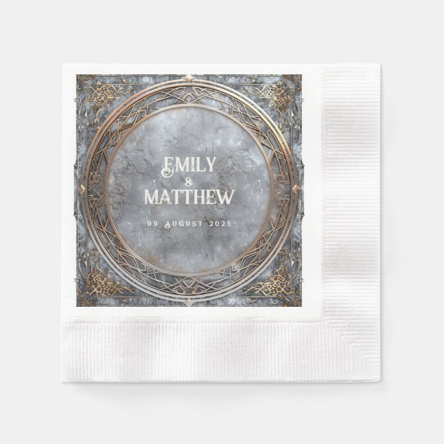 Servilleta De Papel Dwarven Splendor Fantasy Boda (Anverso)