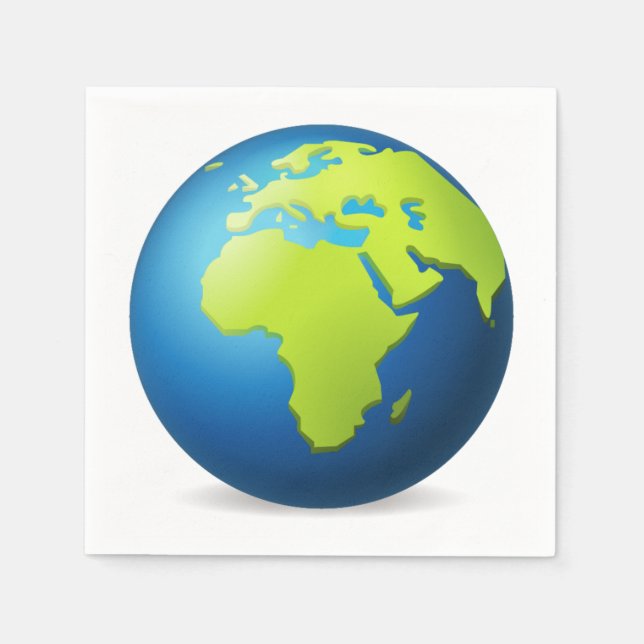 Servilleta De Papel Earth Globe Europe Africa - Emoji (Anverso)