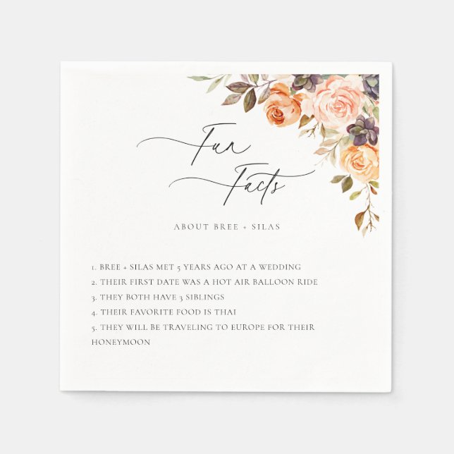 Servilleta De Papel Earthy Autumn Floral Fun Hacts (Anverso)