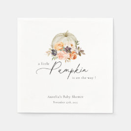 Servilleta De Papel Earthy Autumn Floral Pumpkin Baby Shower