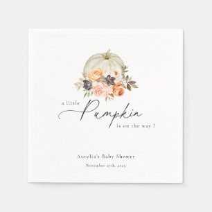 Servilleta De Papel Earthy Autumn Floral Pumpkin Baby Shower