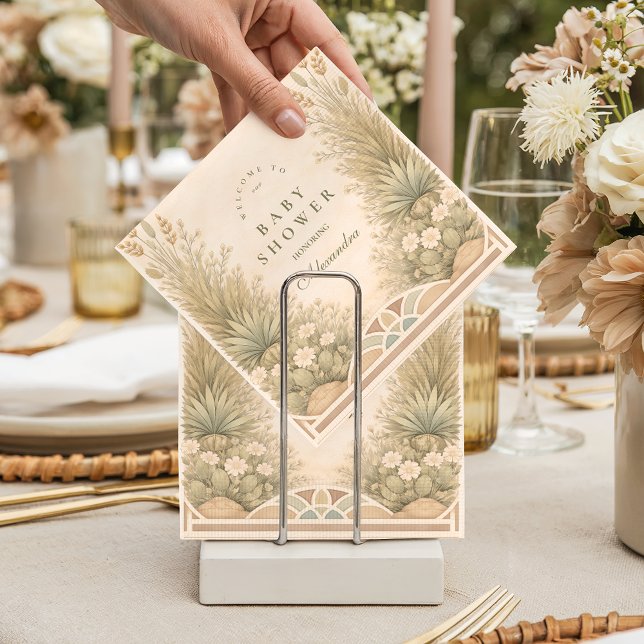 Servilleta De Papel Earthy Desert Meadow Baby Shower (Subido por el creador)