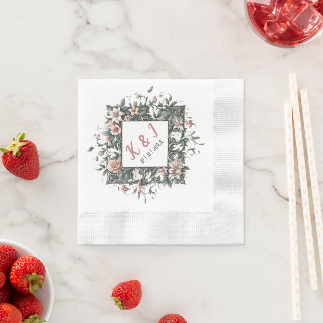 Servilleta De Papel Earthy Floral Vine (In situ)