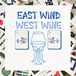 Servilleta De Papel East Wind West Wine Mahjong Napkins Chinoiserie