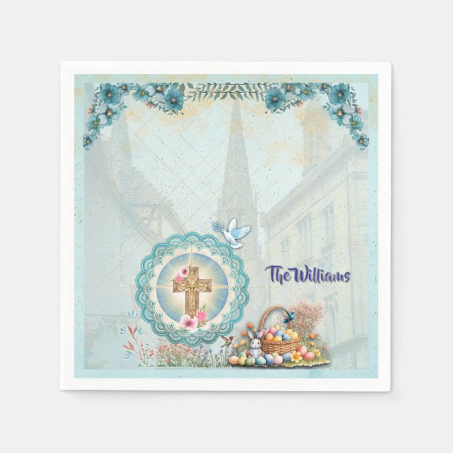 Servilleta De Papel  Easter Brunch Napkins – Personalized (Anverso)