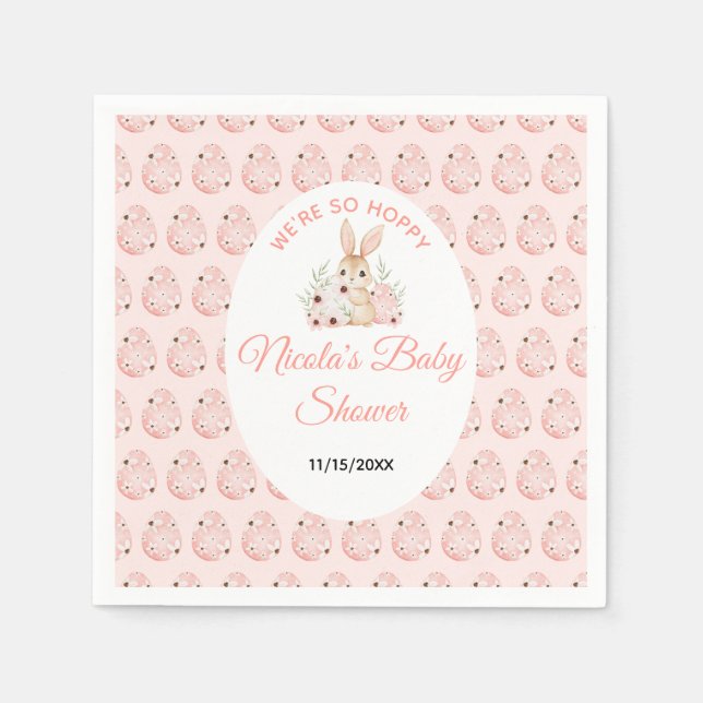 Servilleta De Papel Easter Bunny Baby Shower (Anverso)