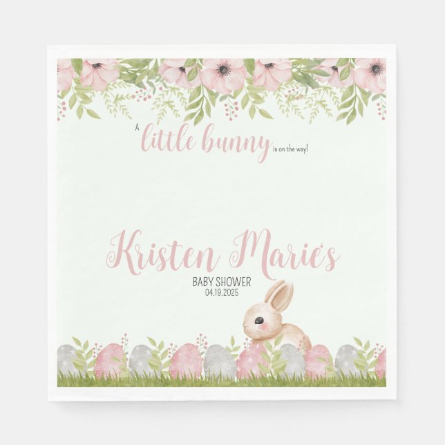 Servilleta De Papel Easter Bunny Baby Shower (Anverso)