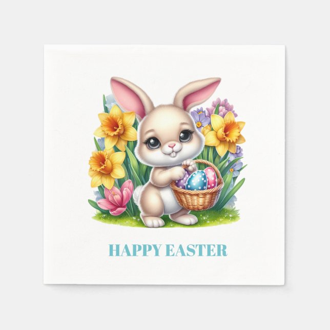 Servilleta De Papel Easter Bunny Paper Napkins (Anverso)