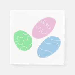 Servilleta De Papel Easter Eggs Doodles 