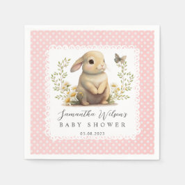 Servilleta De Papel Easter Oh Baby Bunny Spring Chica Baby Shower